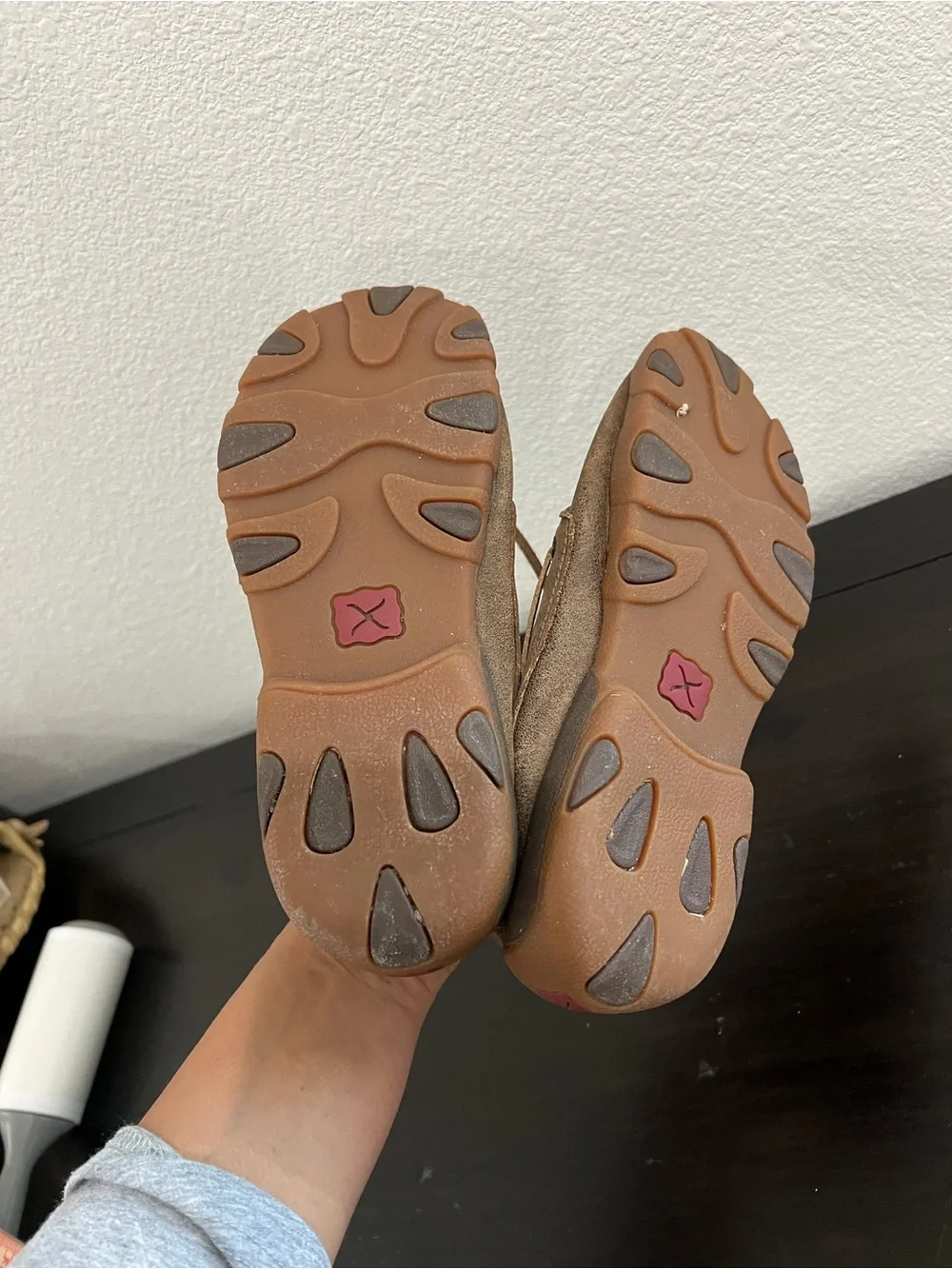 Twisted X Youth Girls Leather Painted Cactus , Arrow Deck shoes size 3